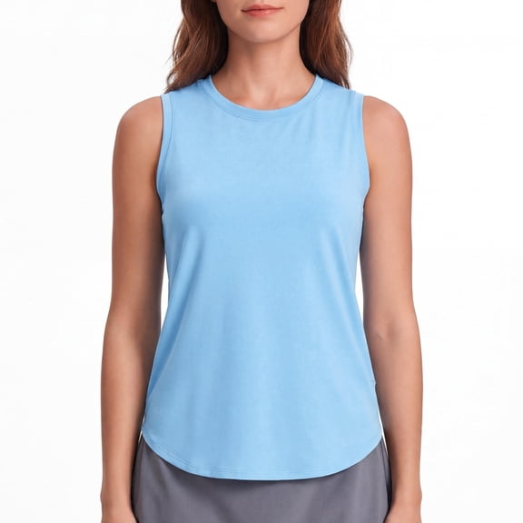 Pinspark Women's Sleeveless Workout Tank Top UPF 50 Quick Dry Lightweight Athletic Running Yoga Shirt for Fitness Gym Training