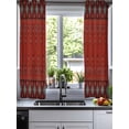 thumbnail image 2 of Red Boho Sheer Curtains 54 Inch Length 2 Panels Set for Living Room/Bedroom, Vintage Ethnic Tribe Abstract Art Retro Kitchen Curtains Grommet Semi-Sheer Curtains Drapes Window Treatments 42"x54"x2, 2 of 7