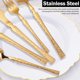 thumbnail image 4 of Jetcloudlive Juego de 20 Pzas Dorado Silverware con Patrón de Árbol de Cintura Pequeña, Vajilla de Acero Inoxidable Creativa para Hotel, Cuchillo para Carne y Tenedor, Cuchara, Tenedor de Postre, Apt, 4 of 12