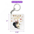thumbnail image 5 of Hello Fall Manx Enjoys Warm Campfire Autumn Night Bright Moon Acrylic Keychain Cat Lover Kitten Owner Gifts Collar Charm Tag Keyring - 01008, 5 of 5