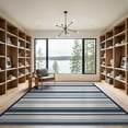 thumbnail image 2 of ODIKA Nautical Striped Cabana Ticking Border Detail That Couch Navy for Master Suite, California King, Under Bed, Foldable Easy Care, 2 of 7