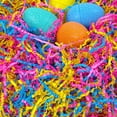 thumbnail image 2 of Easter Grass Bulk Pastels Crinkle Cut Paper Basket 4oz Rainbow Iridescent Shredded Filler Box Stuffing Egg Hunt Stuffer Gift, 2 of 2