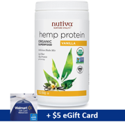 Nutiva Organic Hemp Protein Powder, Vanilla, 10g Protein, 1.0 Lb, with FREE $5 eGift Card Promo