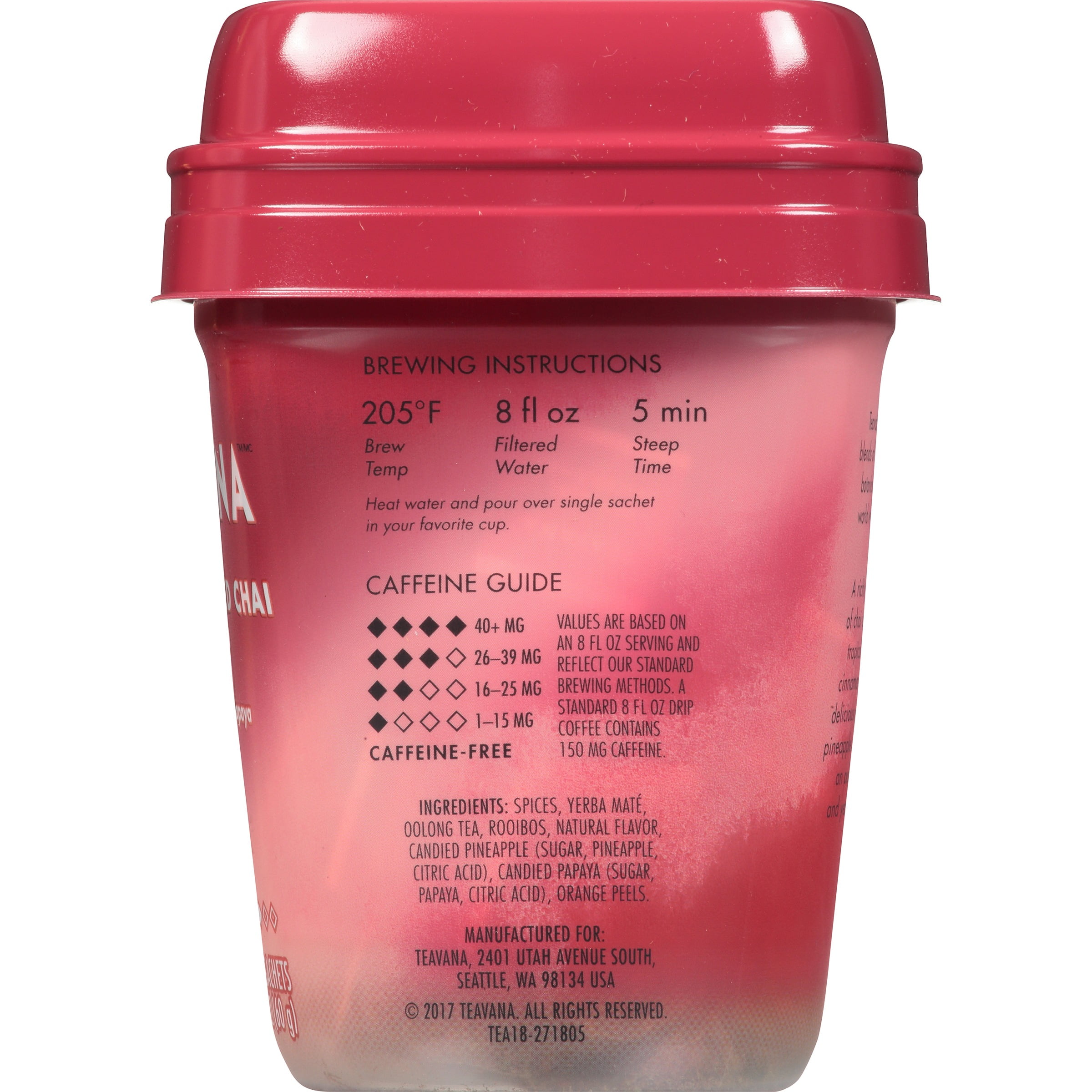 Teavana Tea Nutrition Information Besto Blog