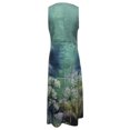 thumbnail image 5 of up to 60% off Gifts Usmixi Dresses for Women Fashion Loose Pocket Ruffle Layer Swing Tunic Tank Long Dresses Sleeveless V-Neck Floral Print Summer Maxi Formal Dress Green XL, 5 of 5