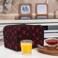 thumbnail image 6 of Uemuo Red Skulls 2 Print Toaster Cover 4 Slice, Small Kitchen Appliance Covers, Toaster Oven Cover with Loop, Bread Machine Cover Dust Cover Protection, 6 of 7