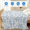 thumbnail image 4 of Light Blue Flower Cooling Blanket,Lightweight Breathable Summer Throw Blanket with Double Sided Cold Effect,Vintage Farmhouse Boho Leaf Spring Picnic Blankets Bed Sheet for Hot Sleepers 60"x80", 4 of 8