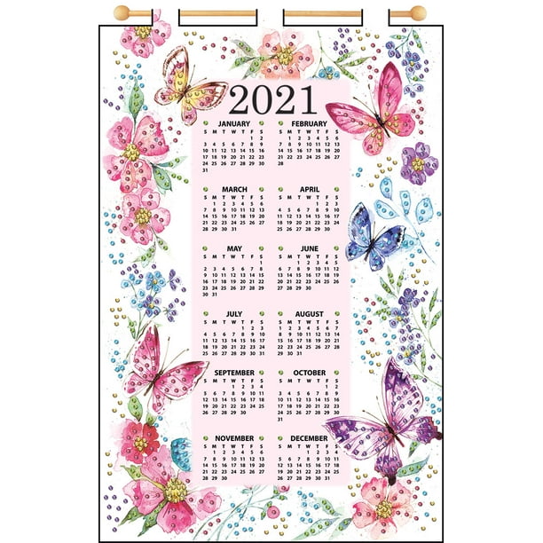 Design Works Butterflies 2021 Felt Calendar - Walmart.com - Walmart.com