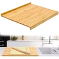 thumbnail image 1 of YYRZZ Reversible Bamboo Pastry Board, Large Bamboo Wooden Cutting Board with Counter Edge Reversible Pastry Board for Kitchen Chopping Board Butcher Block with Lip for Counter Table Top, 1 of 5