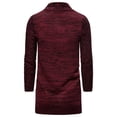 thumbnail image 5 of WREESH Fashion Cardigan Men's Casual Top Round Knit Sweater Casual Top Long Sleeved Jacket Coat Wine, 5 of 8