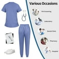 thumbnail image 6 of VIAOLI Women's Scrubs Set - V-Neck Top & Drawstring Jogger Scrub Pant for Nursing Uniforms, 9 colors, 6 of 6