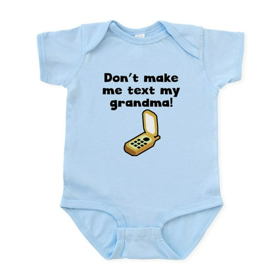 CafePress - Dont Make Me Text My Grandma Body Suit - Baby Light Bodysuit, Size Newborn - 24 Months