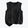 thumbnail image 5 of NIEWTR Girls' Loose Crew Neck Tank Tops Sleeveless Casual Summer Wide Strap Blouse Tees(Black,6-7 Years), 5 of 6