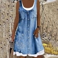 thumbnail image 2 of Icvfdpl Robes d'Été pour Femmes, Design Sans Manches pour Vacances Quotidiennes Printemps Polyvalent Loisirs Robes d'Été pour Femmes, P, 2 of 7