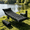 Black-T, variant on Folding Camping Cot for Adults, 69" L x 23" W x 13.5" H Heavy Duty Outdoor Bed with Mattress, 500D Oxford Travel Camp, Black
