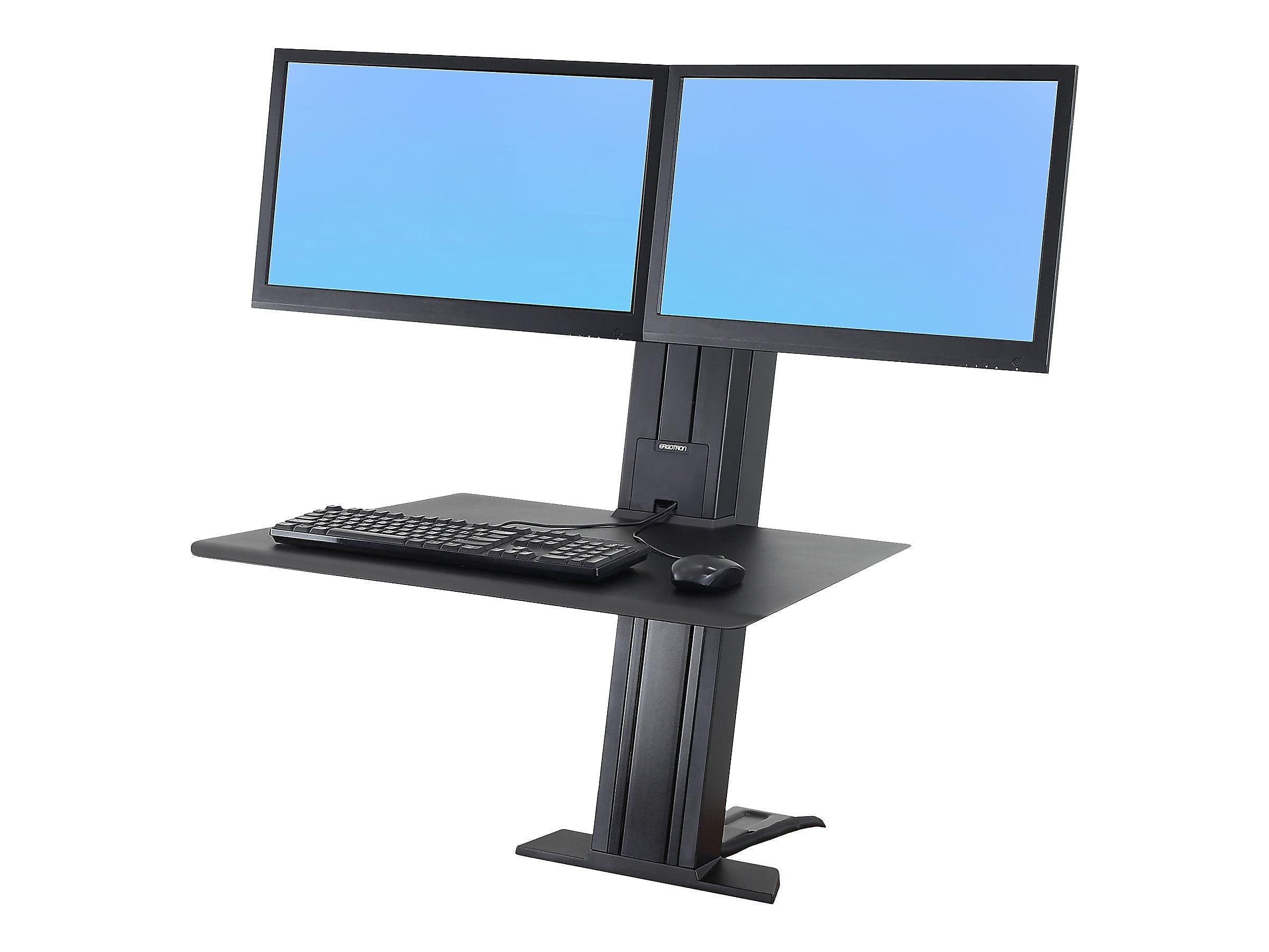 Ergotron WorkFitSR, Dual Monitor SitStand Desktop Workstation (black