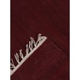 thumbnail image 5 of Rugsotic Carpets Hand Woven Kilim Area Rug, 10'x13', Burgundy, Wool, Flat Weave, Low Pile, Rectangle, Solid Design, 5 of 6