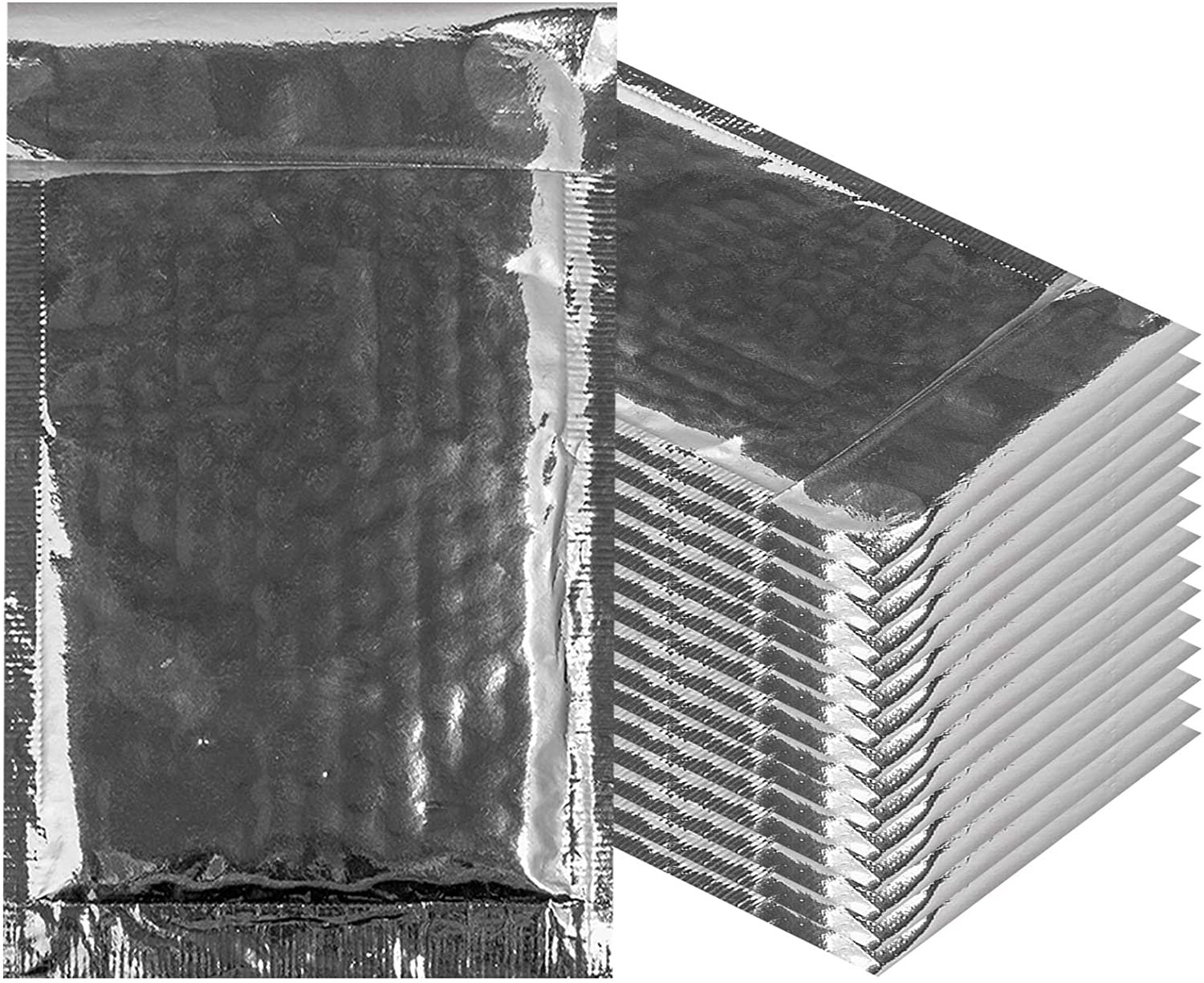 AMZ Supply Bubble Mailers 5x9 Padded Envelopes 5 x 9. Silver Cushion