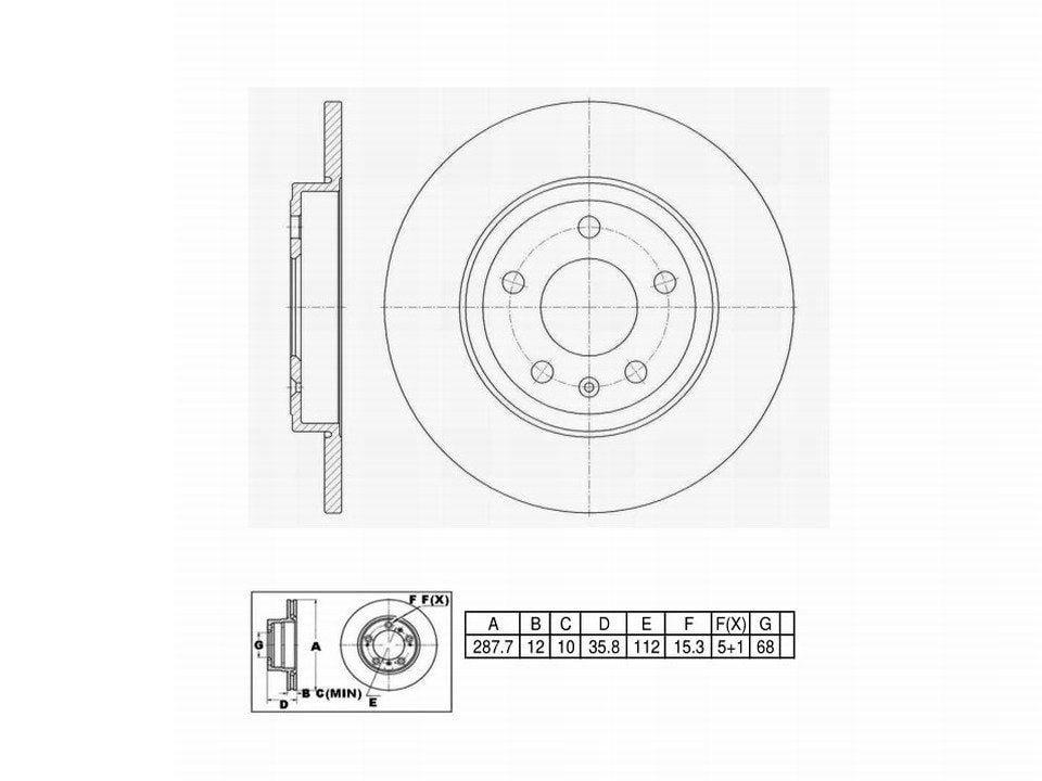 Winstop Brake Rotor, Rear WS238805, Audi A4 Quattro 2009-2005