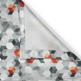 thumbnail image 4 of Ambesonne Geometric Valance Pack of 2, Hexagons and Cubes, 54"X18", Multicolor, 4 of 5