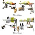 Stainless Steel Over The Sink Dish Drying Rack Kitchen Shelf Cutlery