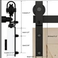 thumbnail image 2 of IVV 60" Bi-Folding Sliding Barn Door Hardware Kit for 2 Closet Doors, Wall Mounted Black Roller Track Kit for Folding Barn Doors [Doors not Included], 2 of 8