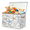 Color 3, variant on Jiaoprinted Pet Cat Paw Prints Large Toy Storage Box with Lid and Divider, Colorful Paw Prints Foldable Toy Storage Organizer, Stackable Storage Container Home Organization, 85L