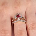 thumbnail image 4 of HeartsAndYou 3ct Natural Pink Ruby Engagement Ring 14k SOLID Yellow Gold Queen Crown Bridal, 4 of 9