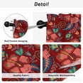 thumbnail image 5 of Red Boho Floral Tier Curtains, Vintage Southwestern Ethnic Tribe Botanical Light Filtering Kitchen Curtains, 2Pcs Rod Pocket Half Window Treatments Panels for Sink Cafe Cabinet Basement 27.5x45In, 5 of 9