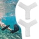 thumbnail image 5 of Correa de aleta de silicona de diseño triangular con agarre ajustable para aletas de buceo blanco 55 cm, 5 of 7