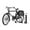 Black, variant on DIY Retro Model Scale Kit for Kids - Miniature Toy Assembled Finger Bike Models Educational Novelty Toy