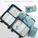 thumbnail image 4 of 8 unids/set bolsa de almacenamiento de equipaje de gran capacidad embalaje ropa zapatos organizador cosméticos bolsa de viaje al aire libre para Envolturas para manijas de equipaje Azul oscuro Minnieouse AP012006-07, 4 of 6
