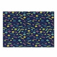 thumbnail image 1 of Funky Cutting Board, Retro 80`s Memphis Fashion Style Vibrant Triangles Squares Rectangles Hipster Pop, Decorative Tempered Glass Cutting and Serving Board, Small Size, Multicolor, by Ambesonne, 1 of 1