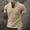T7-Beige, variant on Men's Casual Cotton Linen Shirts V Neck Short Sleeve Soft Raw Edge T-Shirt Summer Trendy Beach Vacation Street Tee,Red 2XL