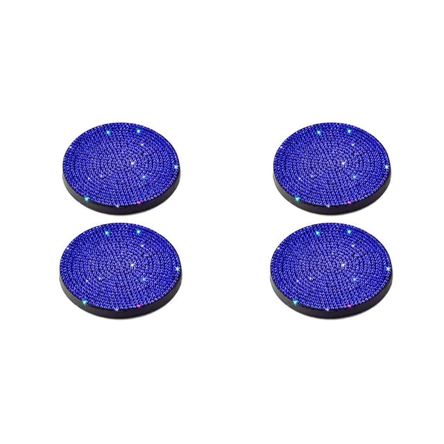 Scienceny 2 uds., portabotellas de plástico para automóvil, alfombrilla portátil a la moda, almohadilla de diamantes de imitación lavable Type2 NO2