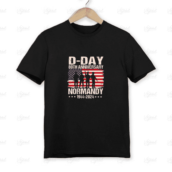 Retro D-Day 2024 80th Anniversary Tribute Courage History Memorial Quote Unisex T-Shirt, up to size 5XL