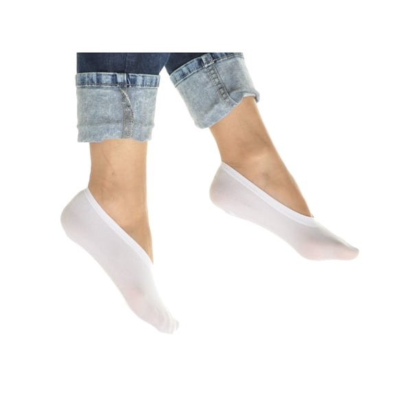 12 Pairs of No Show Women White Casual Invisible liners Socks for Sneakers, Shoe Size 5-10 Magg NONE
