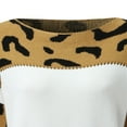 thumbnail image 6 of Bibifish Womens Sweaters Leopard Print Color Block Sweaters Autumn Winter Long Sleeved Crewneck Knitted Pullover Tops For Ladies, 6 of 9