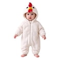 thumbnail image 5 of Baby Girls Animal Outfit Long Sleeve Zipper Hooded Romper Toddler Chicken Christmas Outfits Fall Clothes Size 0-24 Months, 5 of 7