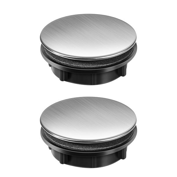 STOBOK - 2 tapas de acero inoxidable para grifo de cocina, dispensador de jabón (orificio de instalación de 25-30 mm)