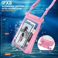 thumbnail image 2 of Funda impermeable para teléfono PEDVSTY, grande, flotante, rosa, 2 of 7