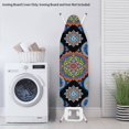 thumbnail image 3 of HELLHERO Boho Mandala Floral Pattern Ironing Board Cover 15"x54", Polyester Fabric Breathable Soft Replacement Cover for Home Laundry Room and Tailor Work, 3 of 7