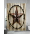 thumbnail image 5 of Fsddascl Country Star Retro Shower Curtain Set - Long 72" x 84" Washable Bathtub Curtain with 12 Hooks, Farmhouse Western Aesthetic Art Waterproof Fabric Stall Shower Curtains for Bathroom/Bathtub, 5 of 6