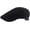 Black, variant on Men Mesh Summer Sun Newsboy Flat Cap Breathable Duckbill Ivy Hat