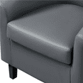 thumbnail image 5 of Yaheetech Modern Faux Leather Accent Chair for Living Room, Gray, 5 of 7