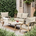 thumbnail image 6 of Kimunuk Outdoor Deep Seat Cushion Set, 24" x 24" x 6.5" Patio Furniture Chair Cushions Replacement for Sofa Couch, Cream, 6 of 6