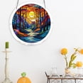 thumbnail image 3 of Stained Glass Window Hanging, Multicolor, 1 Piece 5.9 Inch Round Hanging Ornament, Sun Catcher Decor for Home Windows Wall Bedroom Living Room Porch Holiday Gift, 3 of 7