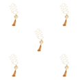 thumbnail image 2 of Collar de cadena Boho Qarigey Elegante con borlas color Oro, 2 of 6