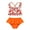 Orange, variant on Baby Girl Swimsuit Ruffle Two Pieces Swimwear Toddler Girl Rash Guard Beach Bikini Bathing Suit