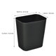 thumbnail image 2 of unbranded 2Ud Basurero Pequeño De Plástico Negro Para Cocina Oficina Simple Y Funcional, 2 of 8